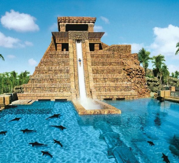 Scariest Water Slide of the World, Leap Of Faith Atlantis ...