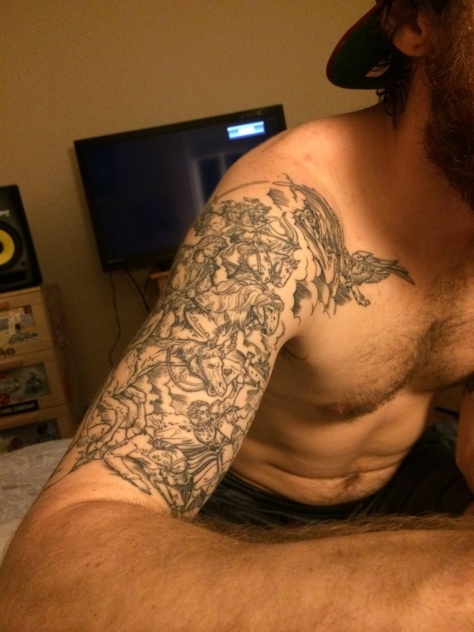 Tattoos - Tattoo Ideas of the Week - September 3rd to 10th, 2014 Apocalypse - Albrecht Dürer. Dennis Hamilton. Eventide Tattoo. Cardiff by the Sea, CA