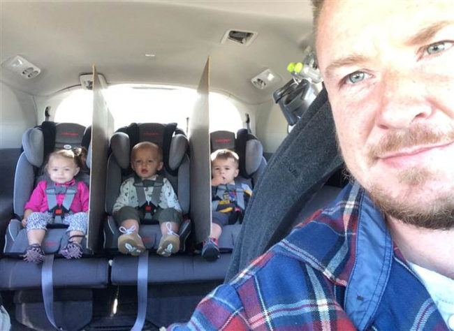 Funny - Funny Pictures – October 8, 2016 'Driving was so peaceful': Dad of triplets has genius fix for backseat battles