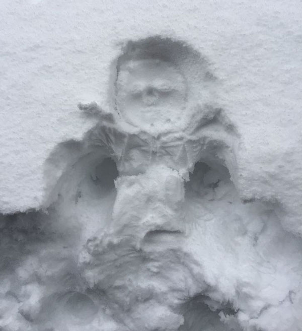 Friend's kid face-planted in the snow