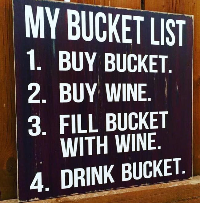 My bucket list