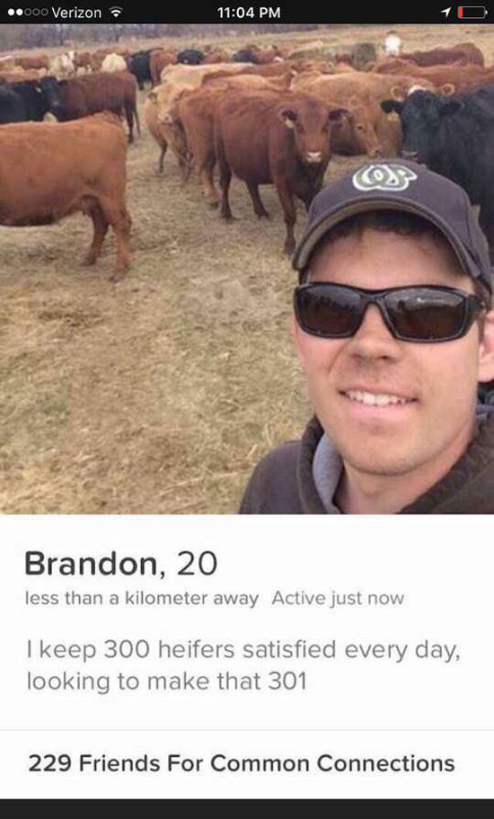 This dude is doing online dating right