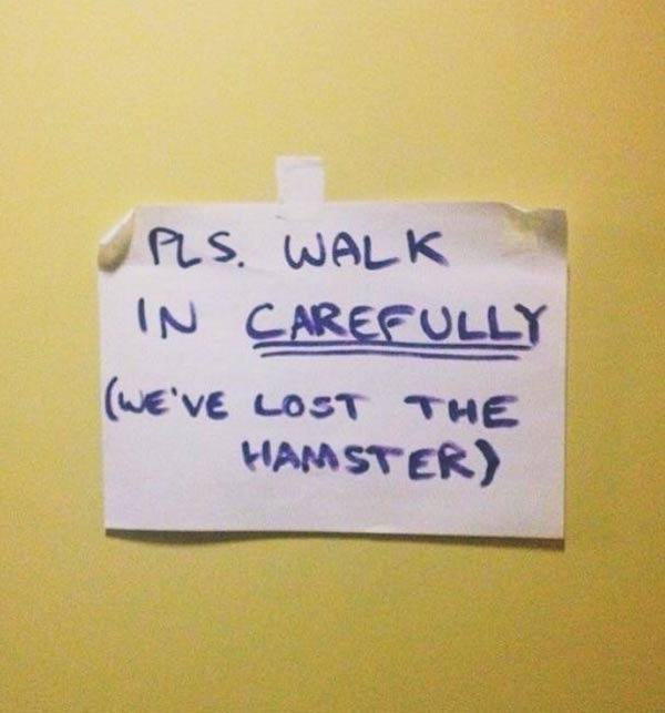 Please walk carefully