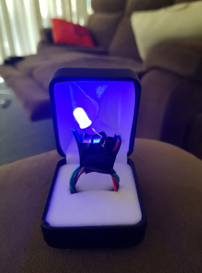  My fiance proposed to me but he didnt have a ring yet so he improvised