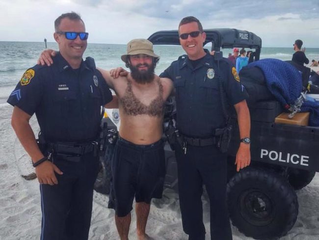 My friend went on a spring break trip to Florida, ended up making the news.. He didn't do anything bad, he just has a hairkini