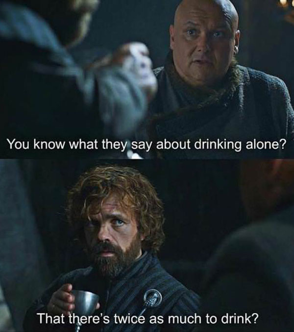 Drinking alone