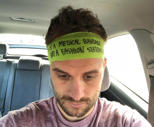 When your doctor gives you a bandage that looks like an 80s headband