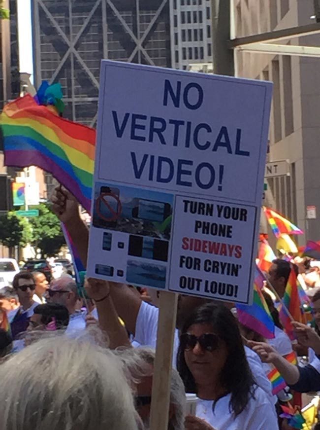 Important sign seen at the San Francisco Pride Parade yesterday