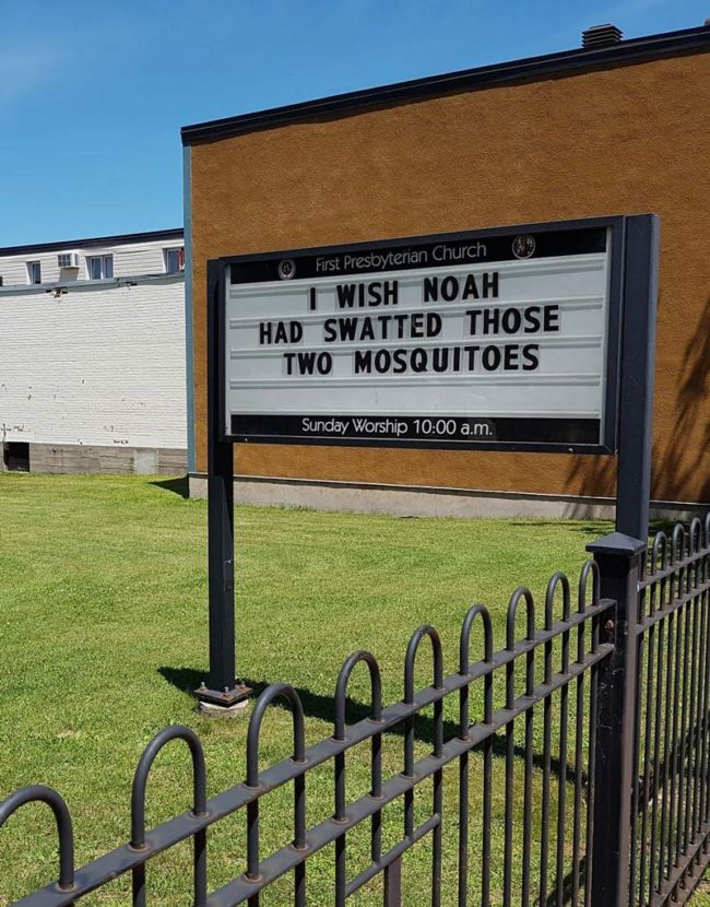 One of my local churches has some harsh feelings about Noah's choices