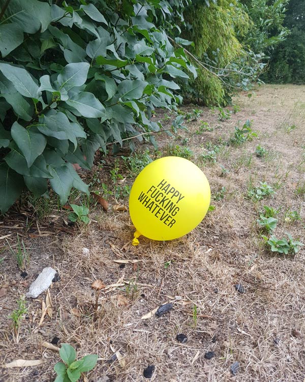 Neighbors had a party last night, found this in my yard