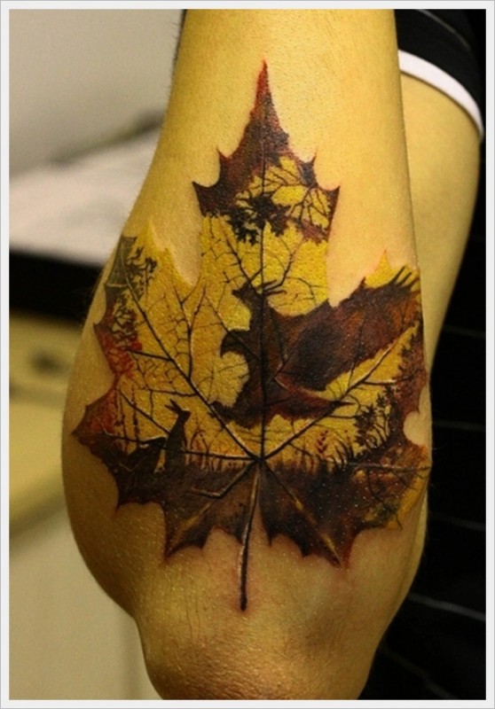 Get Delicate Leaf Tattoo On Your Body...