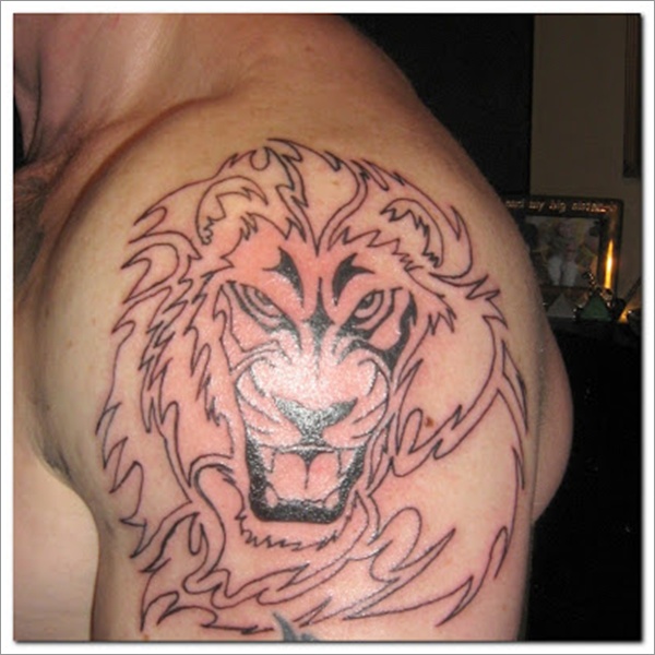 Tribal Lion Tattoo Design