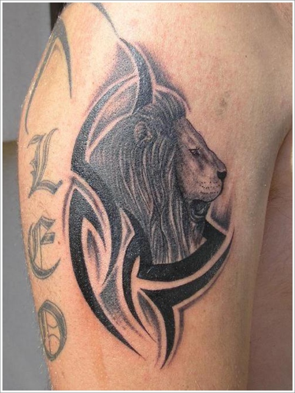 Tribal Lion Tattoo Design