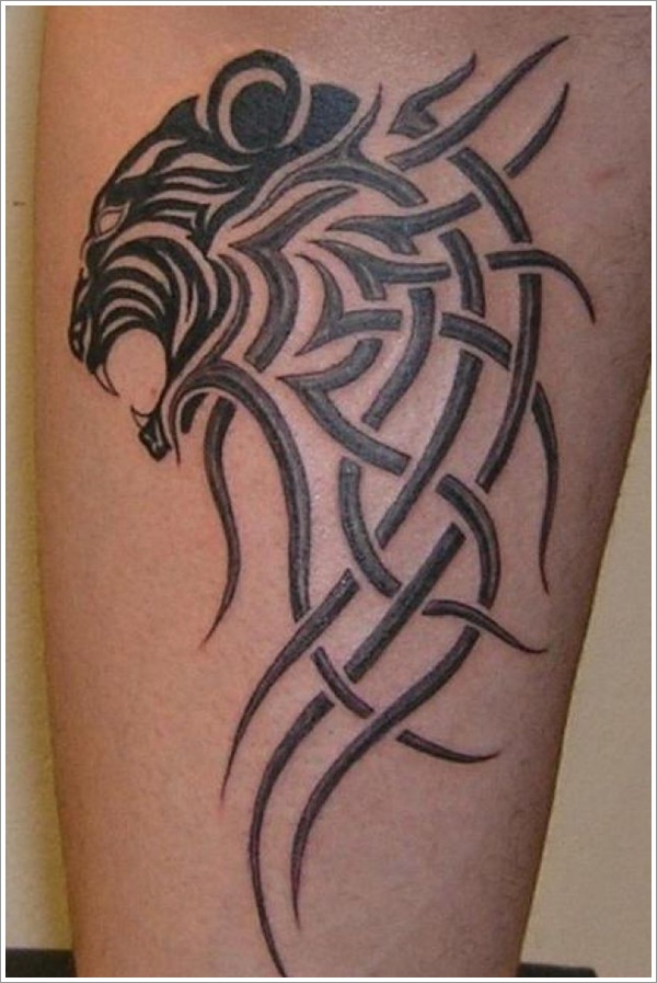 Tribal Lion Tattoo Design   Tribal Loin Tattoo Design 19 