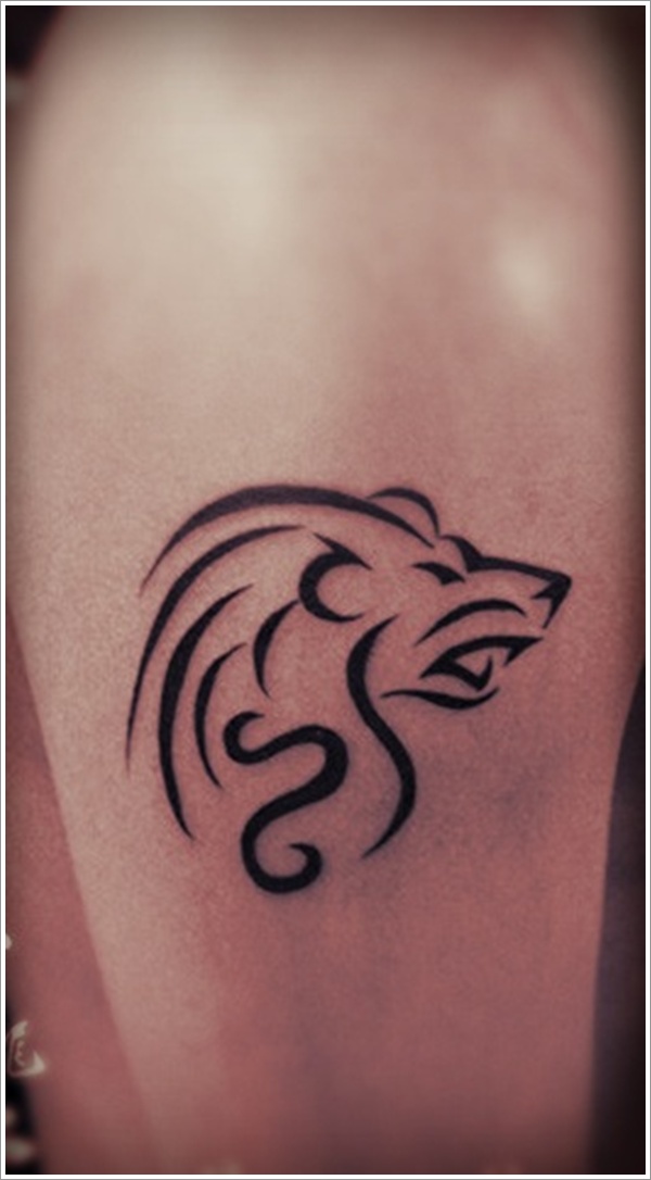 Tribal Lion Tattoo Design