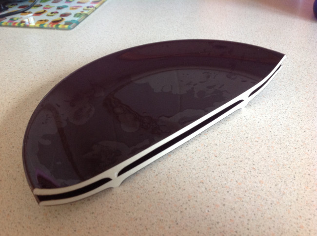 Dropped a plate when washing up - it broke exactly in half