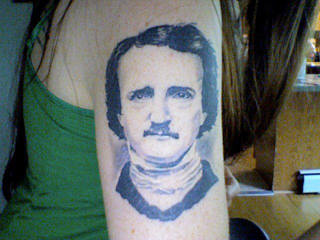My young tattoo artist's very first attempt at a portrait... on my arm :)