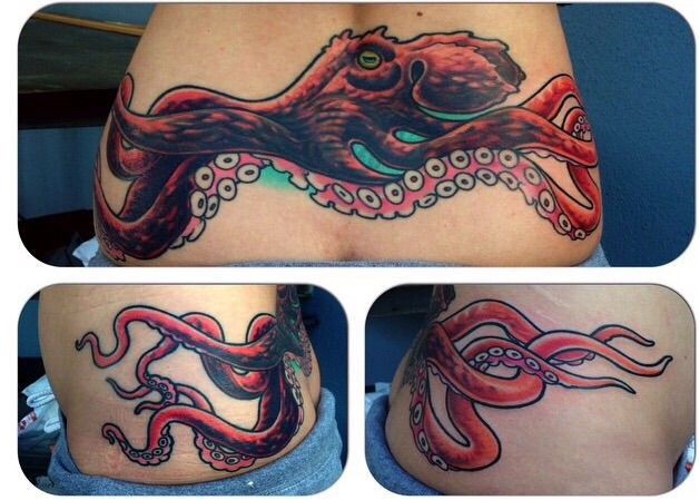 Octopus, double cover up by Jason Minauro of Moniques in Clearwater, Fl