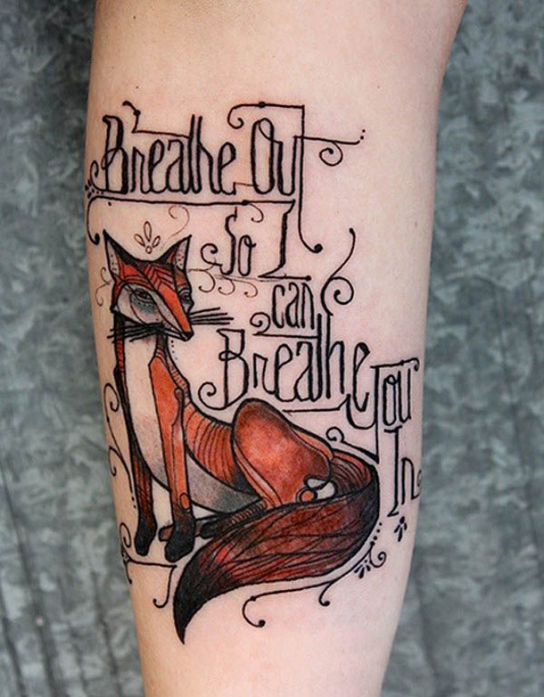 Fox Quote Tattoo
