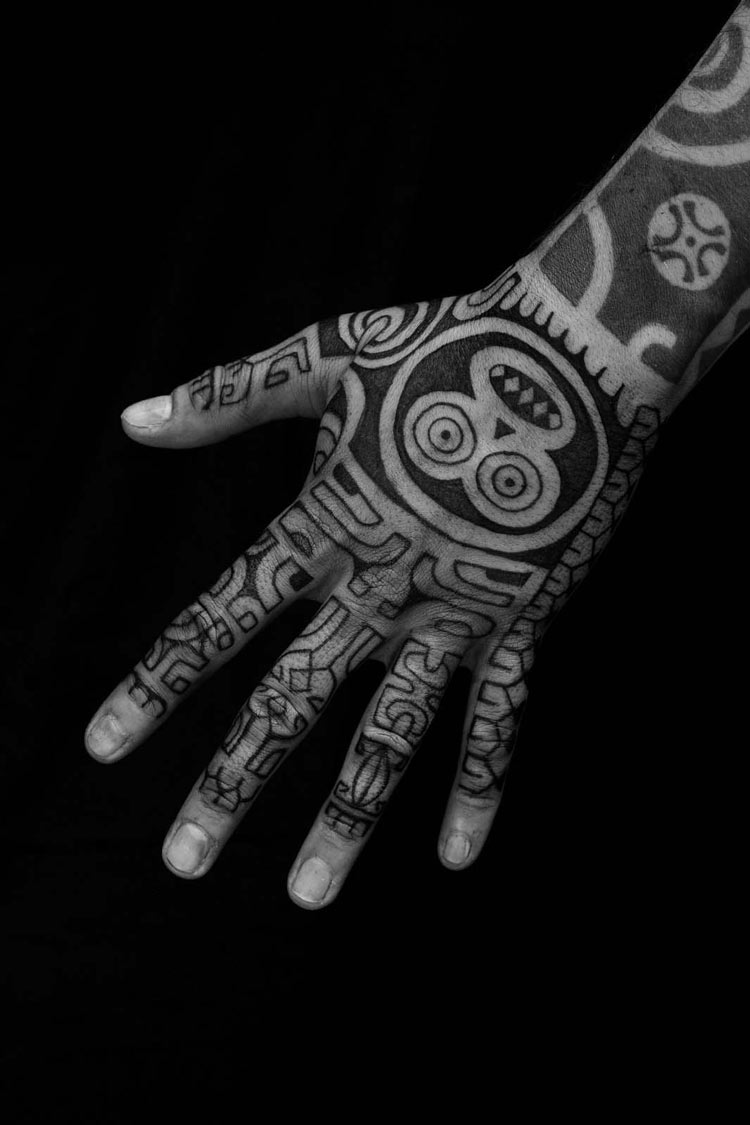 Hand tribal tattoo design