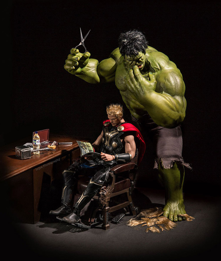 Hulk Hairdresser, Funny Superheroes by Edy Hardjo 