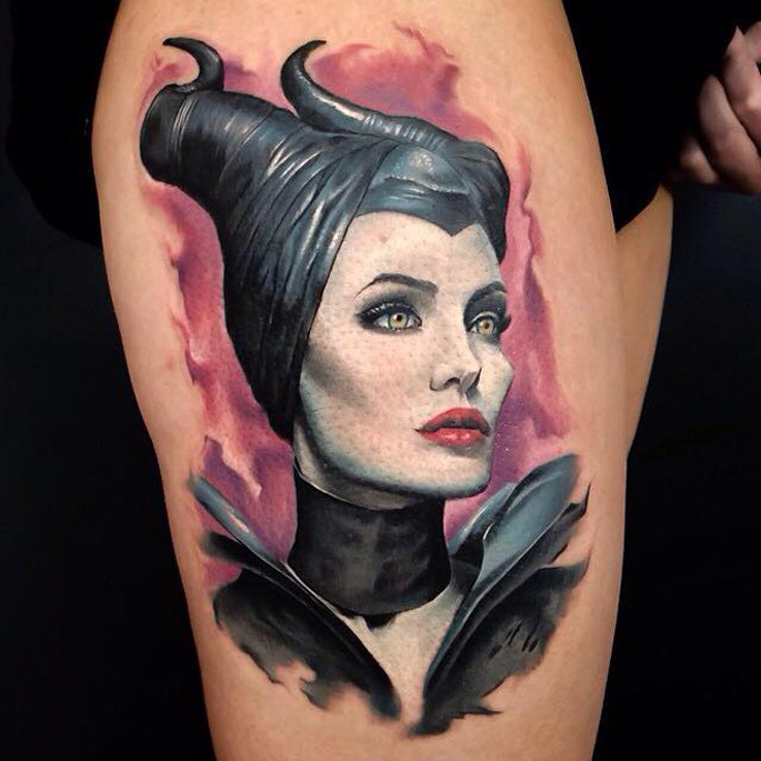 Maleficent Tattoo Design