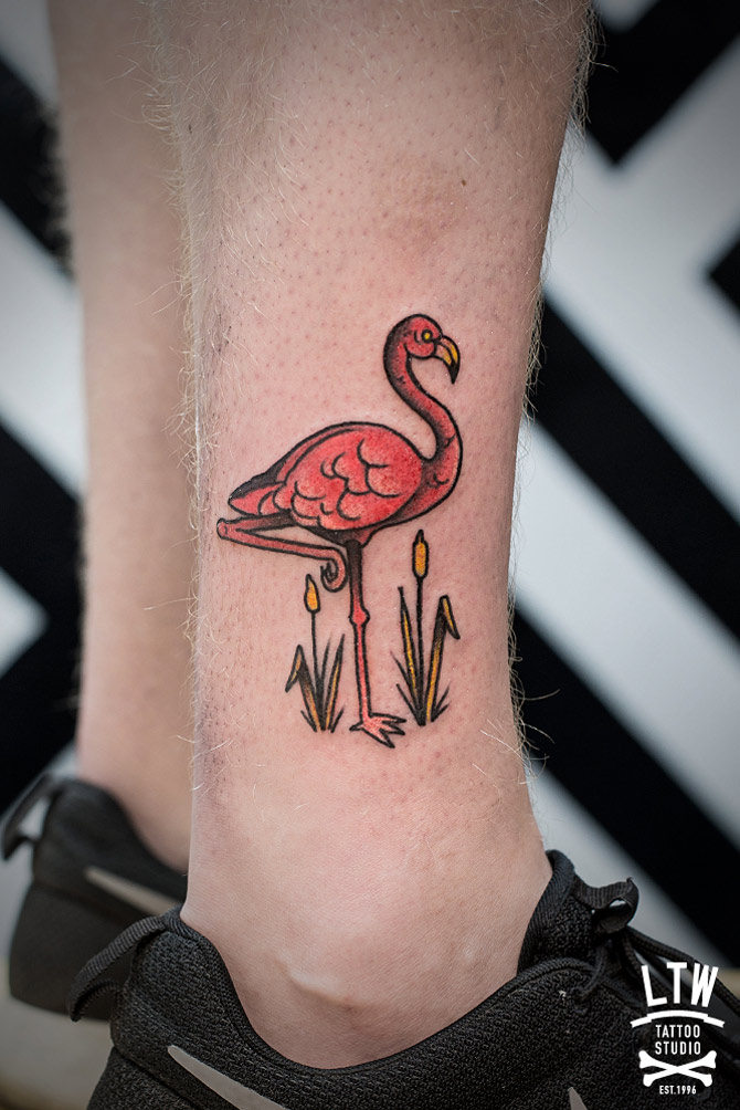 Pretty Flamingo Tattoo