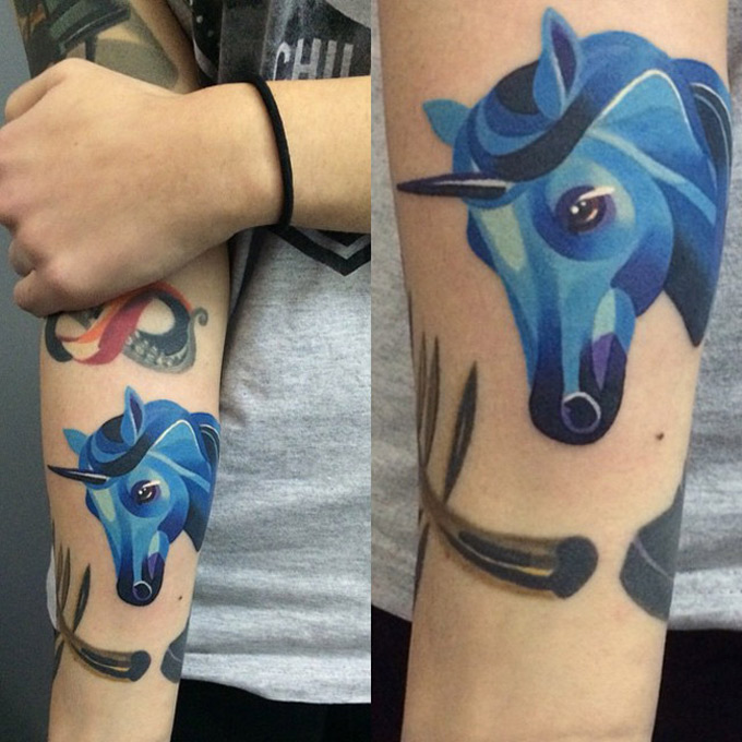 Sweet Unicorn Tattoo