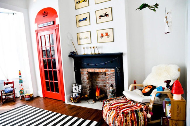 Bedroom Red Phone Booth