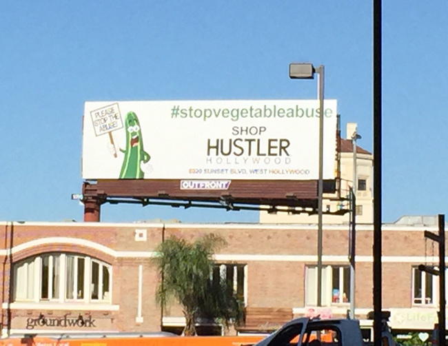 Funny Hustler Billboard Advert