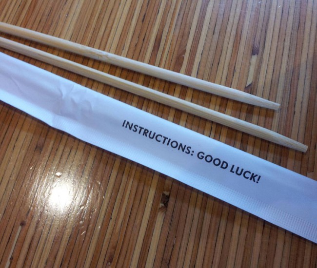 Funny Chopstick Instructions