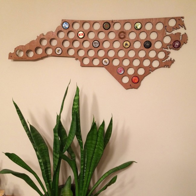 North Carolina Beer Cap Map