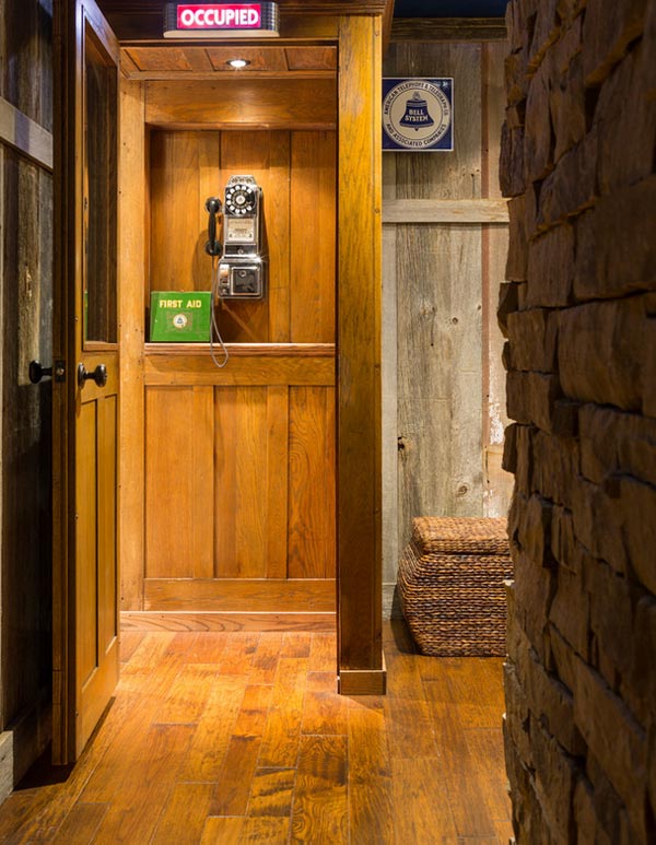 Rustic Basement Phone Booth