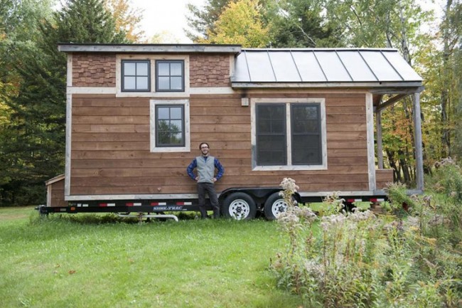 Ethan Waldman and his tiny house