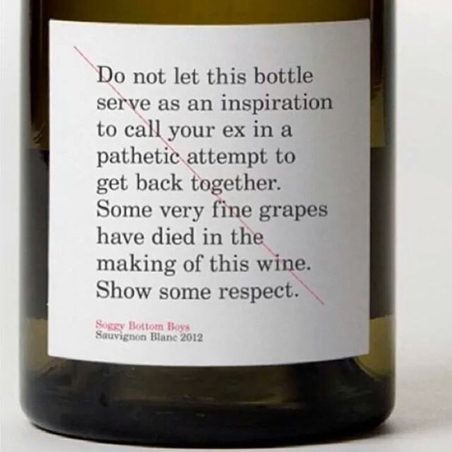 Wine Bottle Show Some Respect