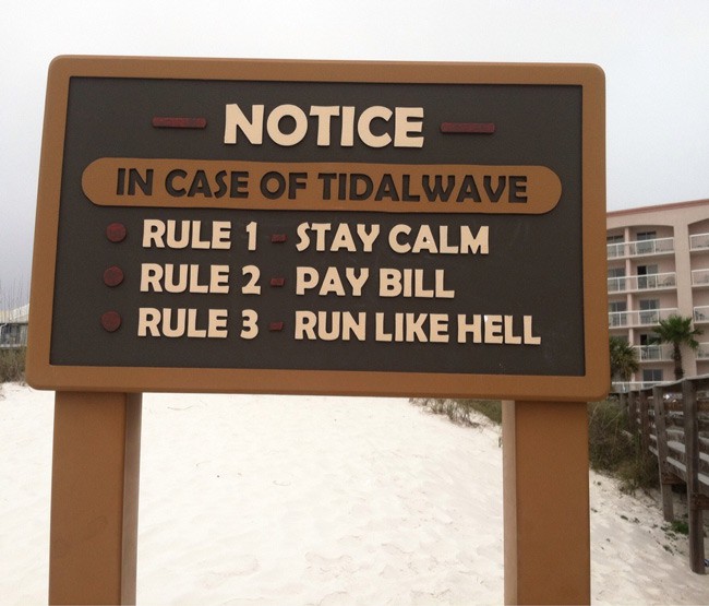 Crazy hotel sign