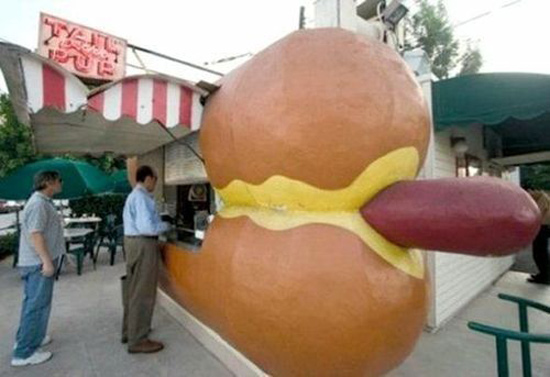 This hot dog stand...