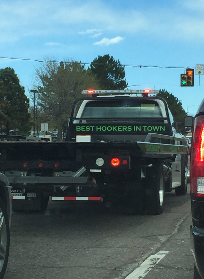 Tow truck advertising done right