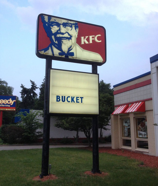 Funny kfc sign