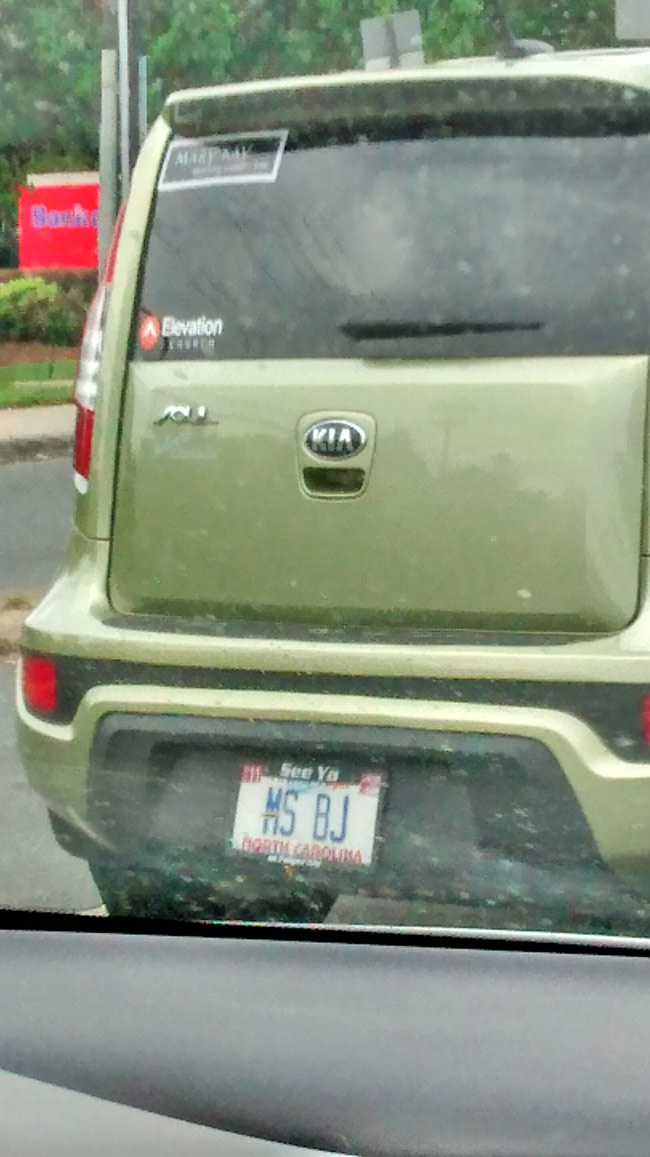 Might wanna rethink that personalized plate......