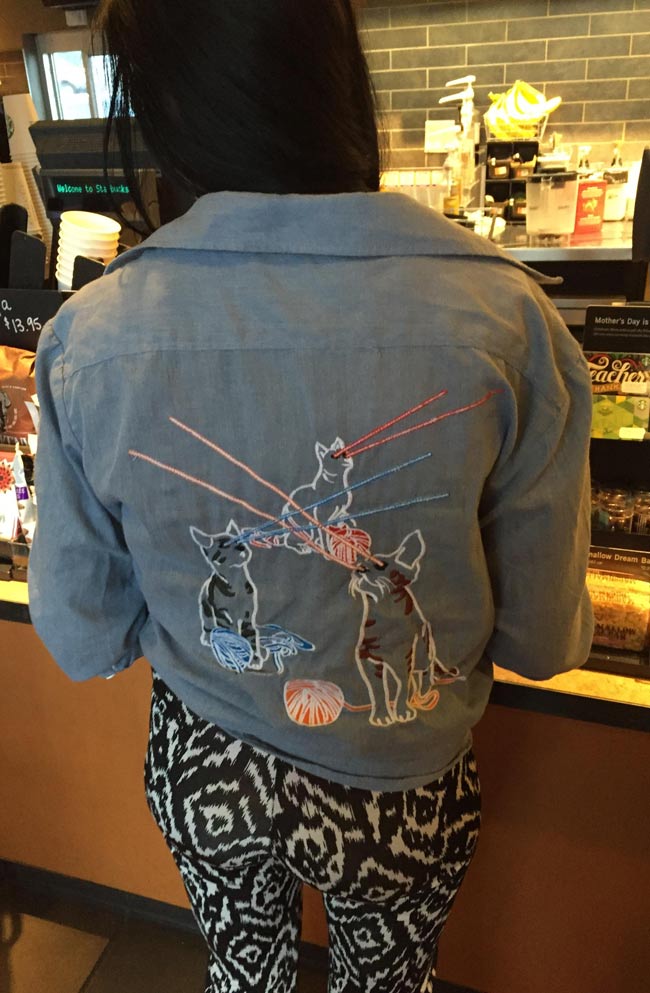 Not what I expected to see early this morning at Starbucks. Pew pew.