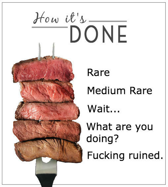 Is your steak done?