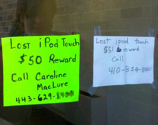Lost ipod touch