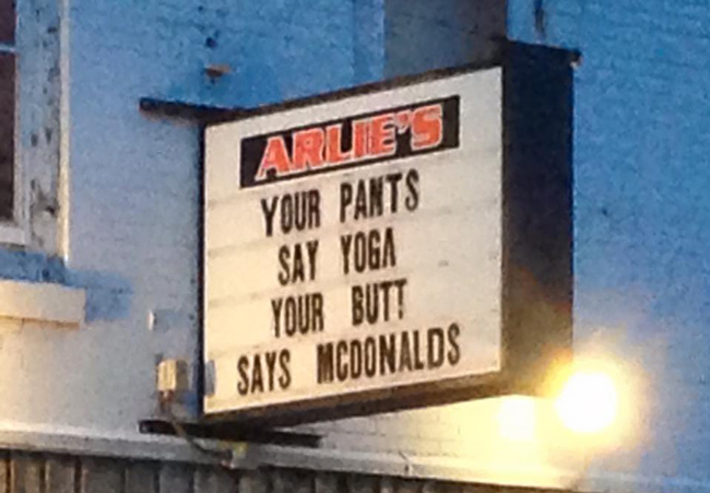 Yoga Pants, McDonald's Ass