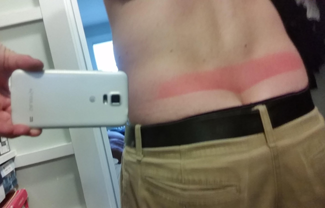 Sunburn red thong