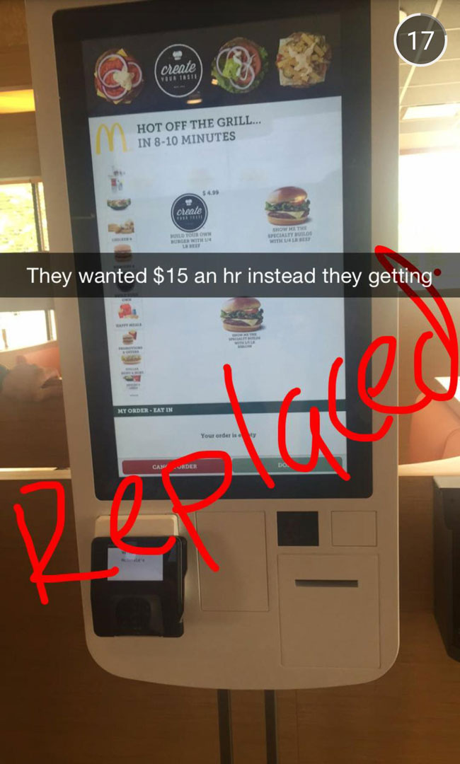 McDonald's replacing humans