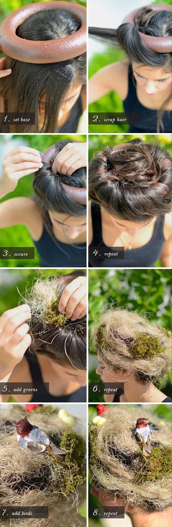 Birds nest hair style - how to