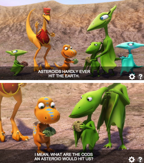 And then things got pretty dark on the dinosaur cartoon my kids watch.