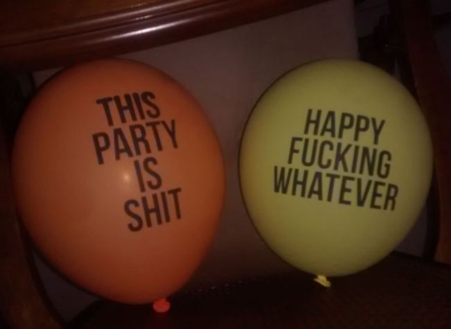 Swearing balloons
