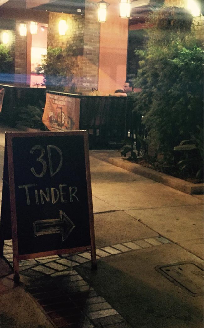 3D Tinder Bar Sign